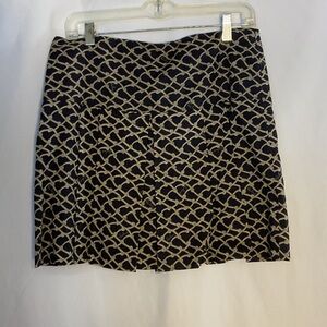 Burberry blue & tan rope not print pleated skirt Size 8